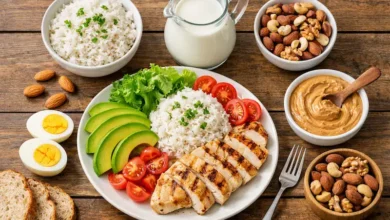 نظام غذائي لزيادة الوزن يحتوي على وجبة متكاملة عالية السعرات